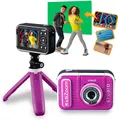 Vtech® KidiZoom Video Studio HD lila Kinderkamera (5 MP, inkl. Selfie-Funktion und Ministativ)