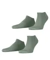 ESPRIT Herren Sneakersocken Basic Uni Multipack M Sn Baumwolle kurz einfarbig 2 Paar, Grün Frosty Grey 7180, 47-50