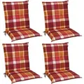 Beautissu Sunny RO Niederlehner 100x50x6cm Rot Kariert 4tlg