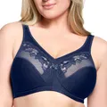 Glamorise Damen 1003 Minimizer Bra, Blau, 90E
