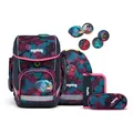 ergobag cubo Schulranzen-Set KorallBär - 5-teilig - Ergonomisch & Nachhaltig - 01036-90198-10 - Blau