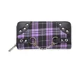 Banned Tartan Handcuff Purse Purple