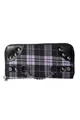 Banned Alternative Geldbörse Tartan Handcuff Geldbeutel Lila Kariert Punk Nieten