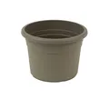 greemotion Pflanzkübel Fiona, UV-Beständiger Blumentopf aus Kunststoff, Pflanzgefäß mit Bodenlöchern, Volumen ca. 96 l, ca. Ø 70 x H 49,5 cm, Taupe