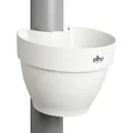 elho Vibia Campana Fallrohrpflanzgefäss 40 - Blumentopf für Regenrohr - vertikaler Garten - 100% recyceltes Plastik - Ø 21.6 x H 16.3 cm - Weiß/Seidenweiß