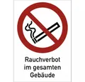 König Werbeanlagen Hinweisschild Rauchverbot im gesamten Gebäude, Kombischild, ISO 7010