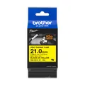 Brother Pro Tape HSe-651E Schrumpfschlauch schwarz auf gelb, 21mm breit & 1,5m lang