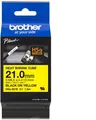 Brother HSE-651E Schwarz auf Gelb Roll 2,1 cm x 1.5 m 1 Kassetten Hängebox Schrumpfschlauch-Band für P-Touch PT-D800W PT-E550WVP PT-P700 PT-P750W PT-P900W PT-P950NW (HSE651E)