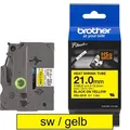 Brother Schriftband HSe-651E, 21mm, Länge 1,5m, schwarz auf gelb, Heißschrumpfschlauch