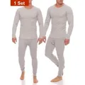 Cocain underwear Thermounterhose Lange warme Ski Thermo Unterwäsche lange Unterhose Unterhemd Funktion (Spar-Packung, 2-St) Funktionsunterwäsche Hose mit Eingriff grau 5 (M)