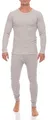 1 Langes Set Herren Thermo Unterwäsche Gr. 5 grau lange unterhosen männer lange männerunterwäsche thermo unterhose lang set 100 100% Baumwolle günstige preiswerte billige günstig preiswert billig Mann