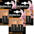 3 x Duracell Plus 9V 6LR61 E-Block Batterie - 2er-Pack
