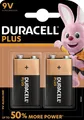 1x2er Blister-9V E-Block Batterie von DURACELL Plus Power MN1604-6LR61