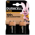 Duracell Plus-9V B2 9 V Block-Batterie Alkali-Mangan  9 V 2 St.