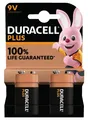 DURACELL 142268 E-Block Batterie, Alkaline, 9V Volt 2 Stück