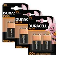 3x Duracell 9V E Block Plus MN1604 E-Block 6LR61 Batterie Plus 2er Blister