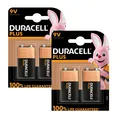 2x 2er Blister Duracell 9V E Block Plus MN1604 E-Block 6LR61 Batterie Plus