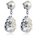 Jugendstil Ohrringe Silber mit Markenkristallen NOBEL SCHMUCK