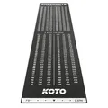 KOTO - Carpet Checkout Schwarz, 237x60cm Dartmatte, Professionelle Dartmatte zum Schutz des Bodens und der Dartpfeile, Mit Score-Indikation und Oche, Die Rechenhilfe Macht Ihnen das Rechnen Einfacher!