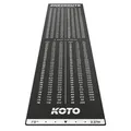KOTO  Dartteppich Mit Abwurflinie Checkout Schwarz, 237x60cm Dartmatte, Mit S...