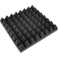 OMNITRONIC Akustikschaumstoff Pyramide 100mm, 50x50cm - Schwarz