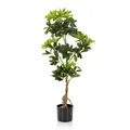 hjh OFFICE Kunstpflanze SCHEFFLERA Aralie künstlich Höhe 100 cm Kunstbaum Zimmer Dekopflanze, 871015