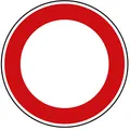 Verkehrszeichen Verbot für Fahrzeuge Aller Art Nr. 250 | Ø 420mm, Alu 2mm, RA1 | Original Verkehrsschild nach StVO mit RAL Gütezeichen | Dreifke®