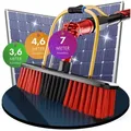 BoomDing Reinigungsbürste Teleskopstange mit Wasseranschluss 3,6, 4,6 oder 7 Meter mit Bürste, Reinigung von, PV Anlage, Wintergarten, Terrasse, Solaranlage, Photovoltaik, (Solaranlage reinigen), Innenliegender Schlauch 700 cm