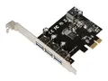 MicroConnect USB-Adapter - PCIe 2.0 - USB 3.0 x 3 + USB 3.0 (intern)