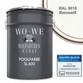 WO-WE Bodenversiegelung Schwimmbadfarbe Poolfarbe Schwimmbeckenfarbe SL400, 1-20L, Seidenmatt, Wasserbeständig