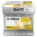 VARTA Autobatterie A9 50Ah 540A B13 DYNAMIC AGM - (207x175x190 Mm)