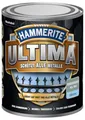 Hammerite Ultima Glänzend, Metallschutzlack, Hochwertiger Schutzlack für alle Metalle im Außenbereich, Verkehrsgrau RAL 7042, 750 ml