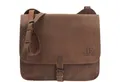 LECONI Aktentasche Messenger Bag Arbeitstasche DIN A4 Damen Herren Echt Leder LE3020, Überschlag mit Schnalle – verstellbarer Schulterriemen – 36×29×8 cm