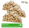 Flameup Kaminholz Brennholz Kaminholz Holz 90kg Ofen Kamin Kaminofen Grill Buche 25 cm, 90 kg