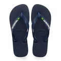 Havaianas - Brasil Logo, ikonische, bequeme und langlebige Badelatschen mit Brasilien- Flagge und rutschfester Sohle mit farbigen Streifen, Unisex-Erwachsene