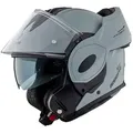 Bogotto Motorradhelm FS-X600 Klapphelm, vorbereitet für Kommunikationssystem,geeignet für Brillenträger,v grau M