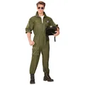 W WIDMANN MILANO Party Fashion - Kampfjetpilot Kostüm Herren, Overall im Pilotenstil, Uniform, Outfit für Karneval und Cosplay