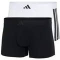 adidas Sportswear Trunk Active Flex Cotton 3 Stripes (2er Pack) flexibler 4-Wege-Stretch, elastisch, Logo-Bund, ohne Eingriff schwarz M