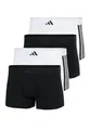 adidas Basic Boxer Trunk Men Herren Unterhose Shorts Unterwäsche 4er Pack, Farbe:White/Black, Bekleidungsgröße:M