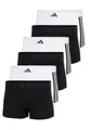 adidas Basic Boxer Trunk Men Herren Unterhose Shorts Unterwäsche 6er Pack, Farbe:White/Black, Bekleidungsgröße:M