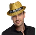 Boland Kostüm Hut Sparkling 'Happy Birthday' für Erwachsene, Go