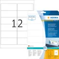 HERMA Special - Wiederverwendbare, selbstklebende, matte Adressetiketten aus Papier - weiß - 99,1 x 42,3 mm - 300 Etikett(en) (25 Bogen x 12) (10017)