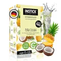 INSTICK Zuckerfreies Instant-Getränk (Piña Colada) - 1 Packung für 12 x 0,5-1 L - Veganes Getränkepulver Kalorienarm & Vitamin C - Instant-Pulver