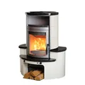 HARK Kaminofen "Avenso GT ECOplus", meteorschwarz/cremeweiß, Stahl/Keramik, 6 kW, Dauerbrand geeignet