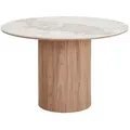 Esstisch Veria Ø 120 cm Keramik Weiß