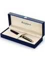 Waterman Hémisphère Füller | Hochglänzend Schwarz mit Zierteile aus 23 K Gold | Füllfederhalter mit mittlerer Feder | Geschenkbox