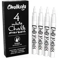 Kreidestifte für Tafel Abwaschbar Weiß  4 Kreidemarker Weiss 3mm Umkehrbare S...