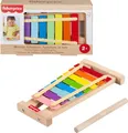 Fisher-Price Musikspielzeug für Kleinkinder, Holz-Xylophon, 2 Holzteile für die spielerische Entwicklung für Kinder ab 2 Jahren, HXV13