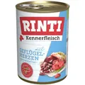 Rinti Kennerfleisch Geflügelherzen 24x 400g, getreidefrei,ohne Soja, Hundefutter