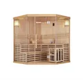 HOME DELUXE Sauna Traditionelle Sauna SKYLINE BIG - XL, BxTxH: 200,00 x 200,00 x 210,00 cm, Ideal für 2 - 6 Personen, 8 kW Harvia Saunaofen